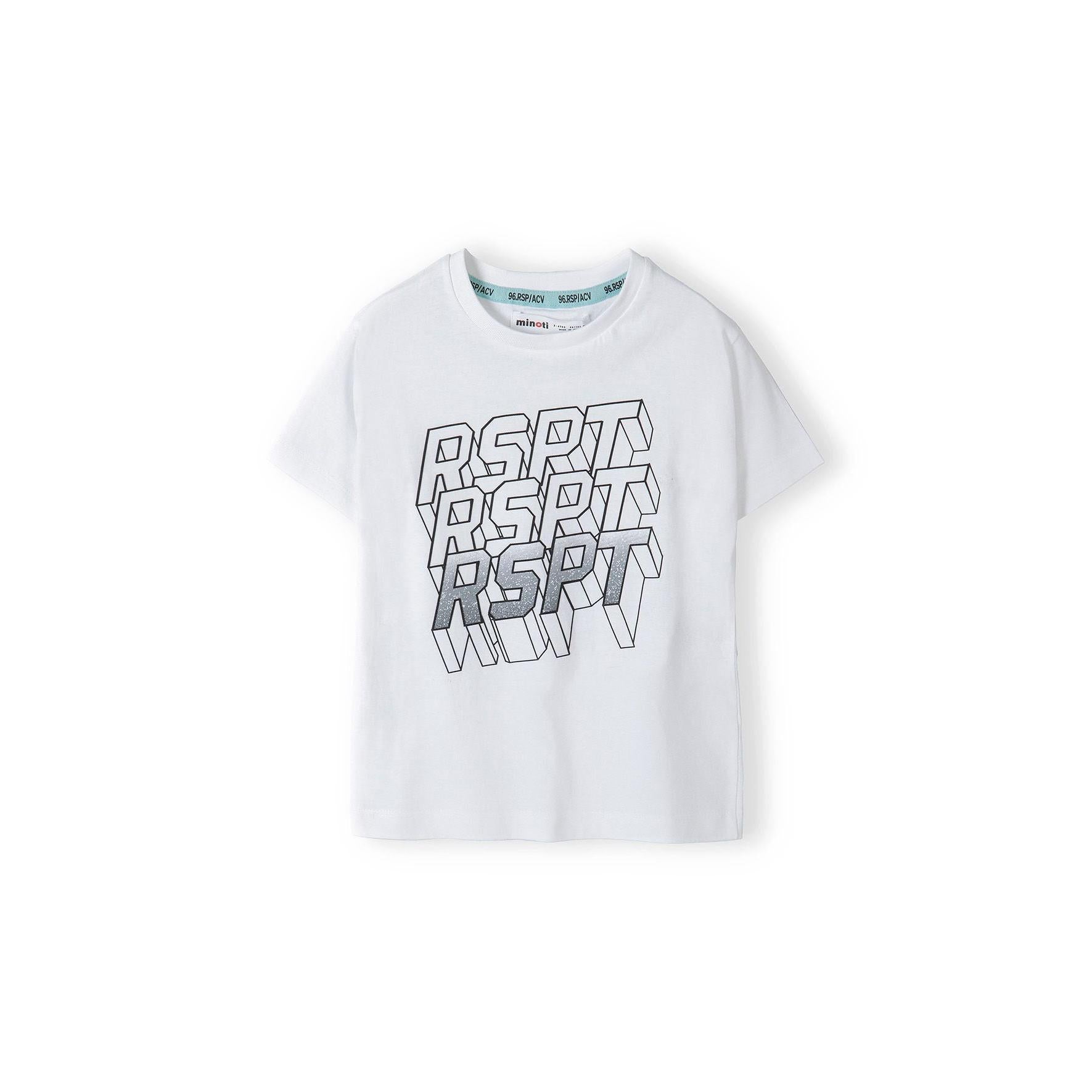 Back view of white crew neck t-shirt showing plain design and relaxed fit against white background