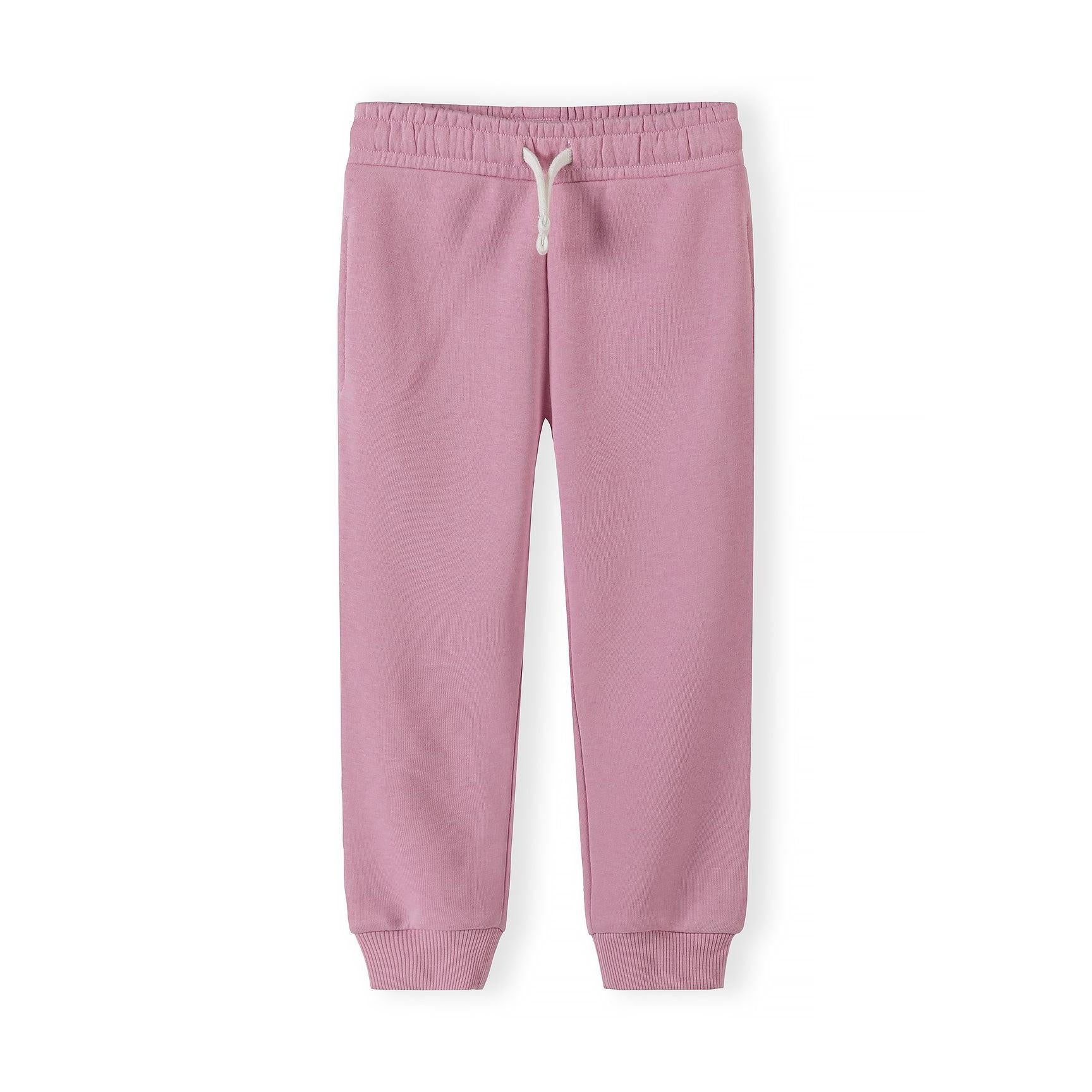 Single light blue jogger showing front view with elastic waistband and white drawstring ties